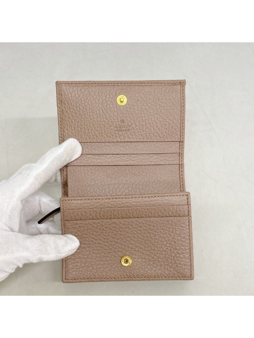 Gucci Wallet GG Marmont Leather Pink Brown Gold - Picture 3 of 7